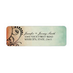Rustic Red and Blue Bohemian Return Address Labels