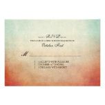 Rustic Red and Blue Bohemian Wedding RSVP Personalized Invitations