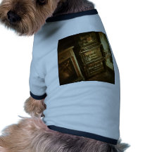 Rustic Stacked Wooden Boxes Crates Faded Doggie Shirt