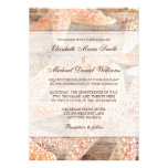 Rustic Starfish Brown Wedding Invitations