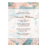 Rustic Starfish Teal Blue Bridal Shower Invitation