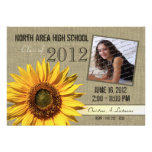 Rustic Sunflower Graduate Photo Announcements