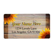 Rustic Sunflower Labels