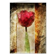 Rustic Tulip-Greeting Card