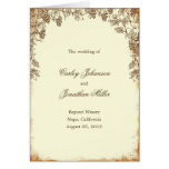 Rustic Vineyard Wedding Program Card - Brown