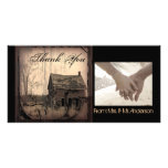 rustic western farmhouse country Wedding thankyou Photo Greeting Card