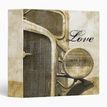 rustic western vintage truck country wedding 3 ring binders