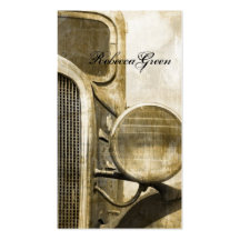rustic western vintage truck country wedding business card