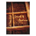 Rustic Window Frame Wedding Invitation