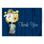 Rustic Wood Mason Jar Wildflowers Greeting Cards