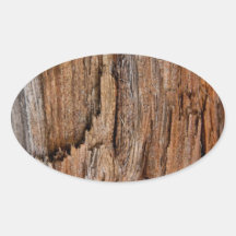 Rustic wood oval stickers