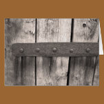 Rustic Wooden Door and Hinge cards