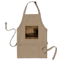 rustic woodgrain western farmhouse country apron