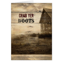 rustic woodgrain western farmhouse countrywedding card