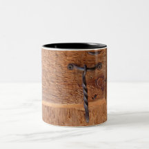 Rustic Wrought Iron Door Latch Mug