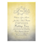 Rustic Yellow and Grey Bohemian Wedding Invitation