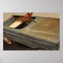 Rusty Antique Pedal Car Poster