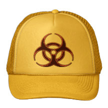 Rusty Bio Hazard Symbol Trucker Hats