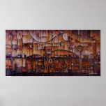 Rusty City Abstract Canvas Print