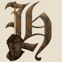 Rusty Knight Initial H t-shirts