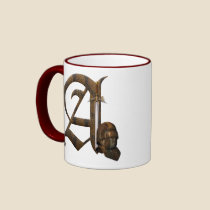 Rusty Knights Initial A mugs