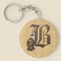 Rusty Knights Initial B keychains