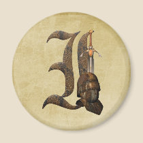 Rusty Knights Initial I magnets