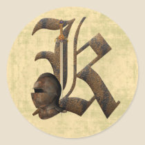 Rusty Knights Initial K stickers