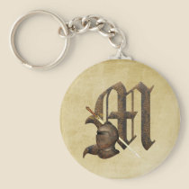 Rusty Knights Initial M keychains