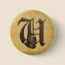 Rusty Knights Initial U buttons