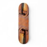 Rusty lock details skateboard
