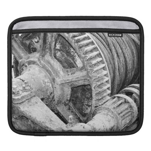 Rusty machinery iPad sleeve