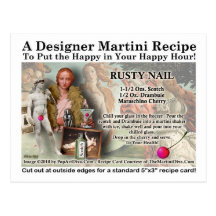 Rusty Nail Martini Recipe Postcard