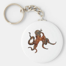 Rusty Octopus Keychain