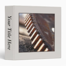 Rusty Old Cog Wheel Vinyl Binders