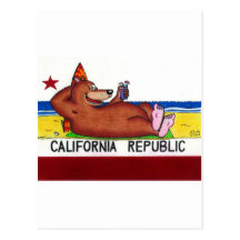 Rusty's California Bear Flag Post Cards