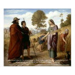 Ruth and Boaz Bible Scripture Art Print posters