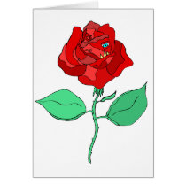 Ruthless Rose Greeting Card cards