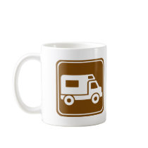 RV Campground Highway Sign Coffee Mug