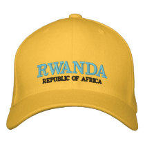 RWANDA, REPUBLIC OF AFRICA HAT EMBROIDERED HATS
