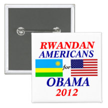 Rwandan americans for Obama Pinback Button