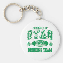 Ryan Irish Drinking Team Key Chain