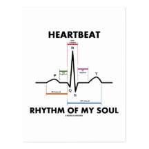 Rythme de battement de coeur de mon âme (ECG/EKG) Cartes Postales
