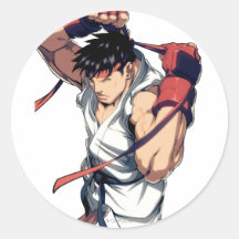 Ryu Tying Headband Round Sticker