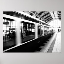 S-Bahn Berlin Schwarz Weiß Fotografie Plakate