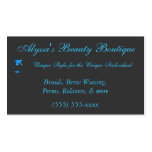____'s Beauty Boutique - Turquoise and Dark Grey Business Card Template