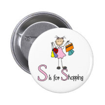 S est pour le bouton de achat badge avec épingle