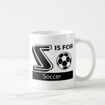 S est pour le football mugs à café