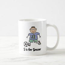 S est pour le football tasse