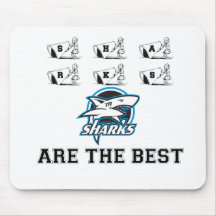 S-H-A-R-K-S MOUSE PADS